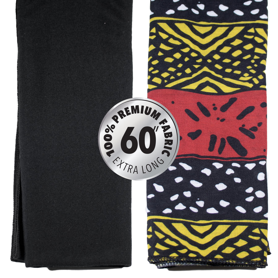 Wrap Scarf 2-Pack Tribal, Black 5992