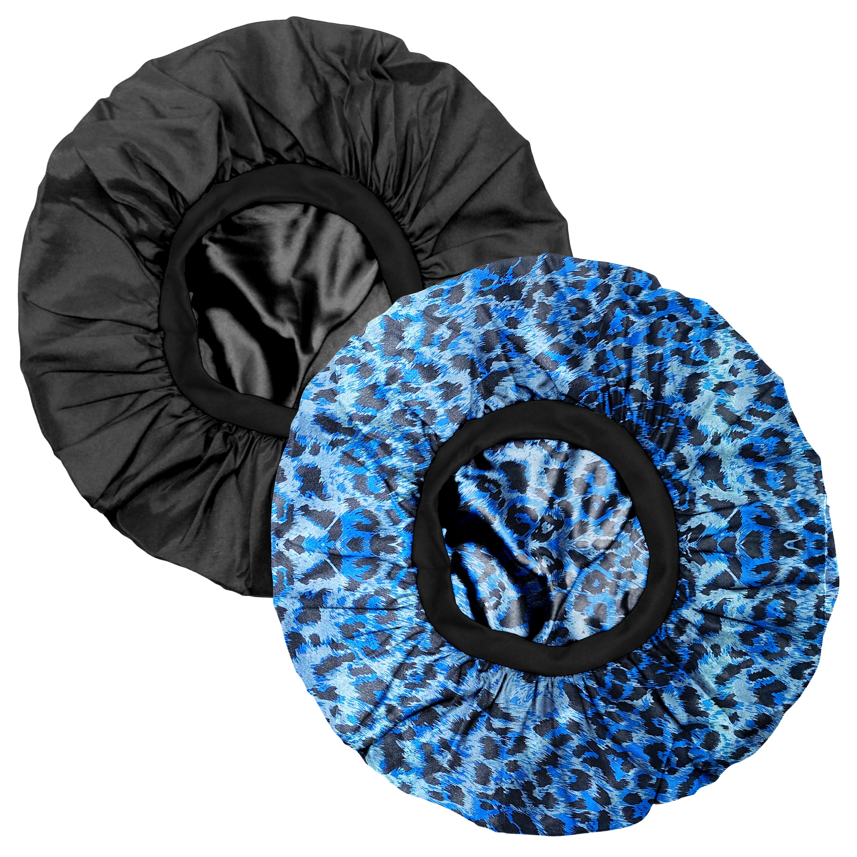 2Pack Satin Blue Leopard / Black 5994 Firstline Brands