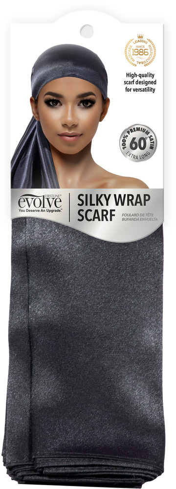 Evolve® Silky Wrap Scarf, Black 6640