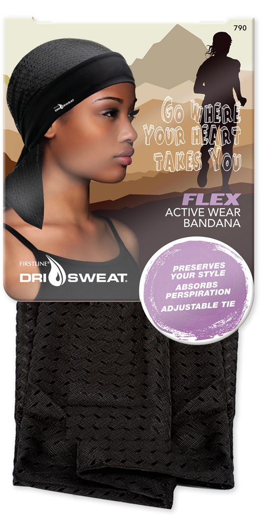 Women’s Active Wear / Flex Mesh Bandana - Black - 790