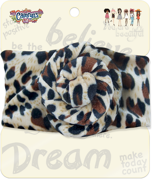 Top Knot Headband - Leopard - 862