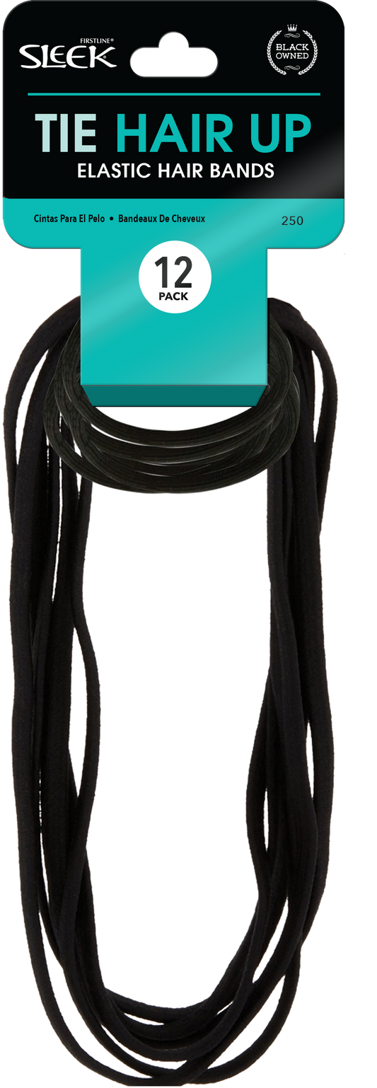 Elastic Hair Bands / 12-Pack - 6 SM & 6 XL Bands - 250
