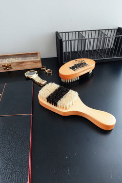 Inked Curved Military Brush - 378