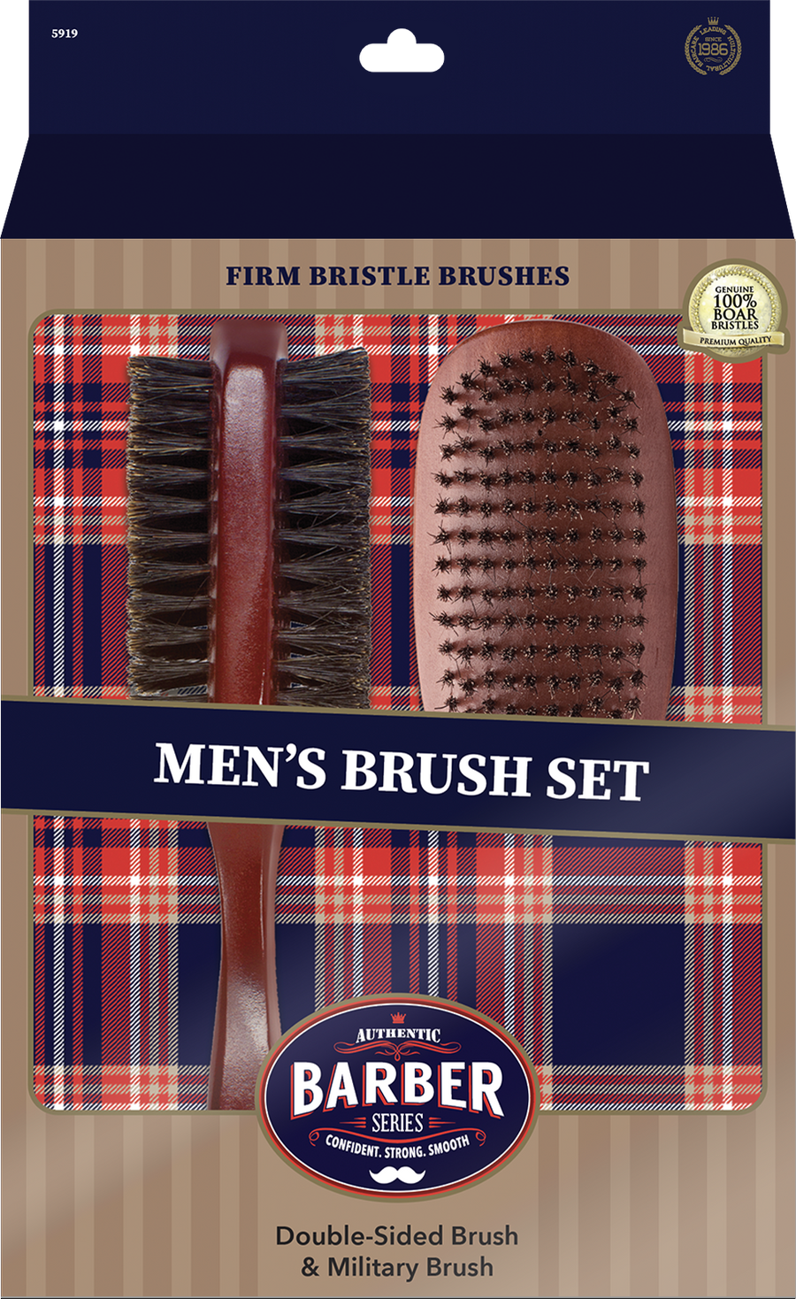 WavEnforcer Barber Series Double-sided Fade & Military Brush Set 5919