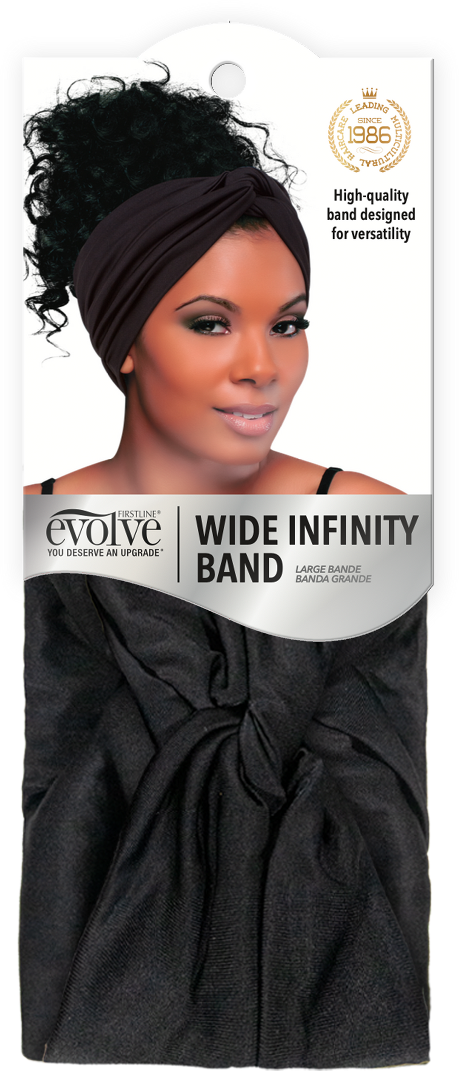 Evolve® Silky Wide Infinity Band, Black 1111
