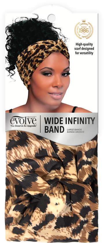 Evolve® Silky Wide Infinity Band, Animal Print 1112