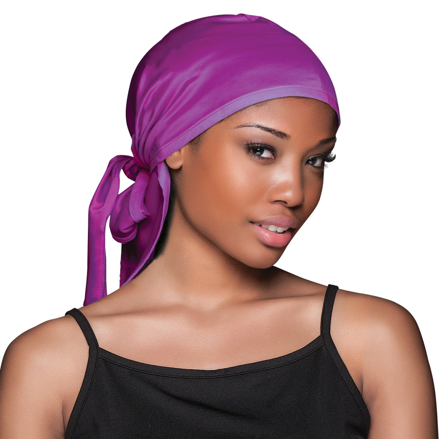 Evolve® Satin Wrap Cap, Purple 4409