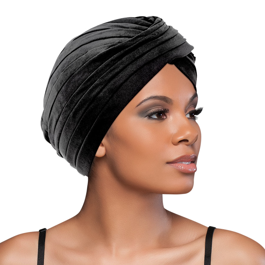 Evolve® Silky Fashion Turban, Black 602