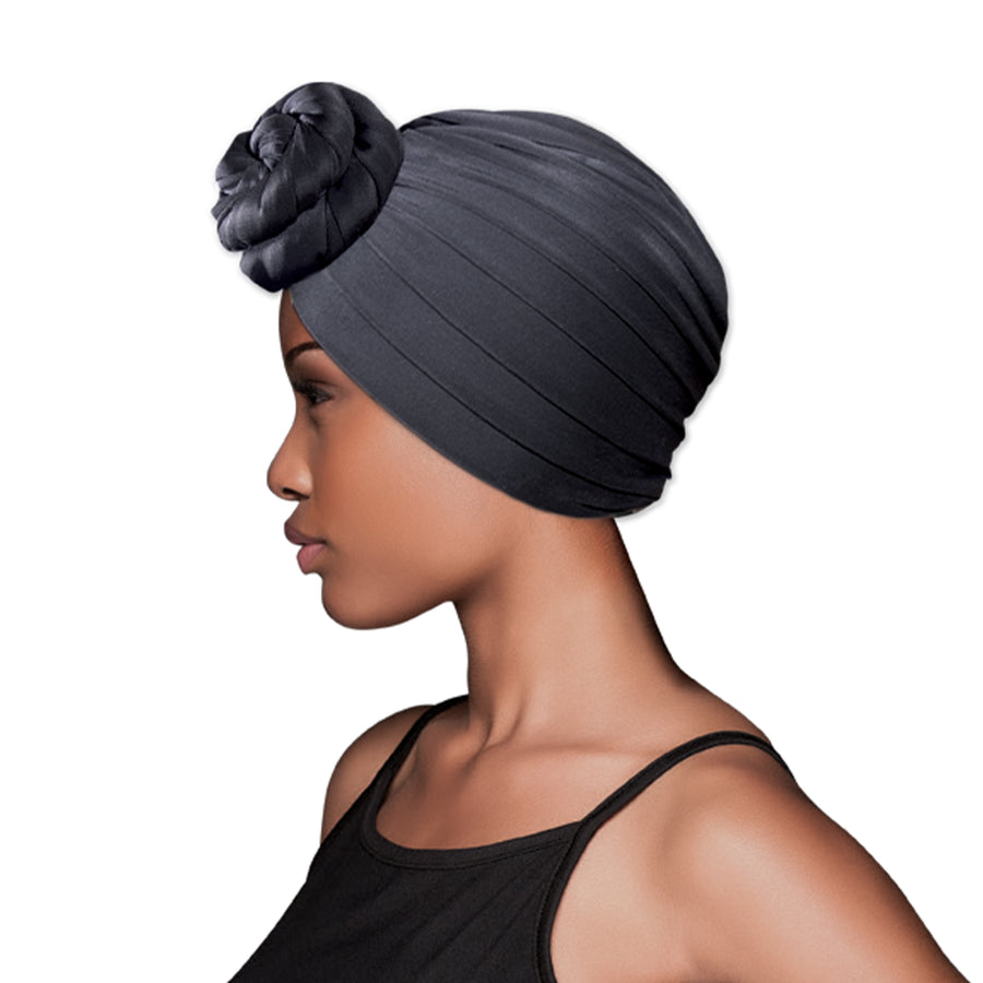 Evolve® Top Knot Turban, Black 328