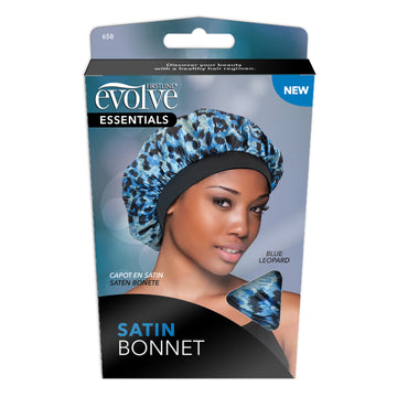 Evolve® Satin Bonnet (Assorted Prints), Blue Leopard Print 659