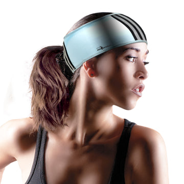 women wearing Dri Sweat® In Motion Reflector Headband