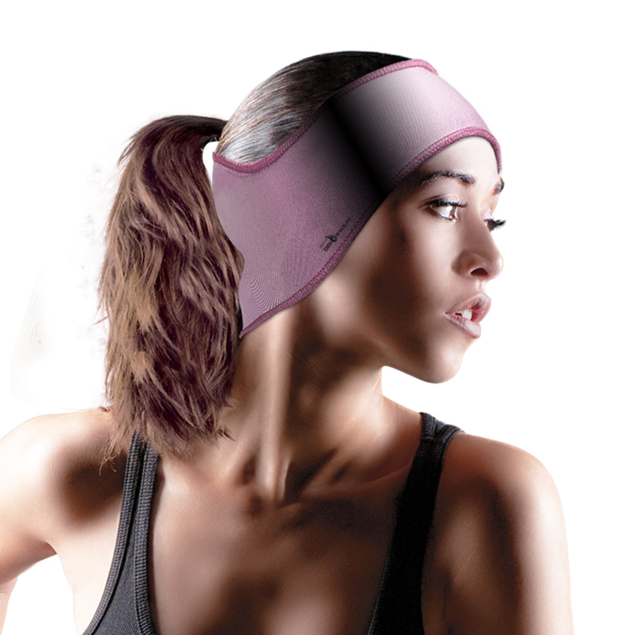 woman wearing purple Dri Sweat® Blitz Headband