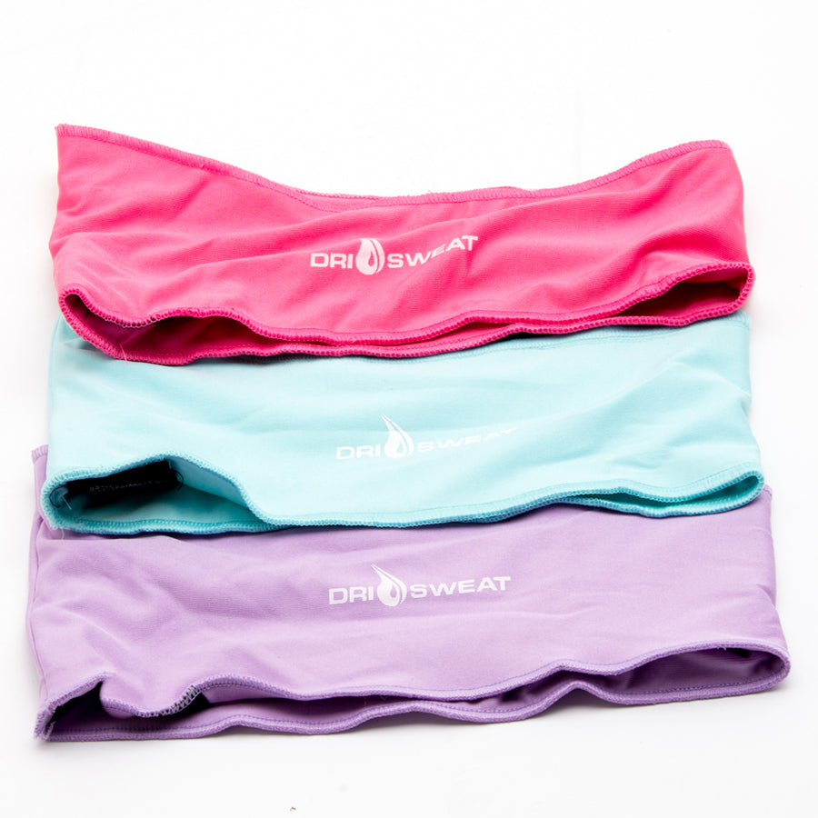 Pink, light blue and purple Dri Sweat® Blitz Headbands