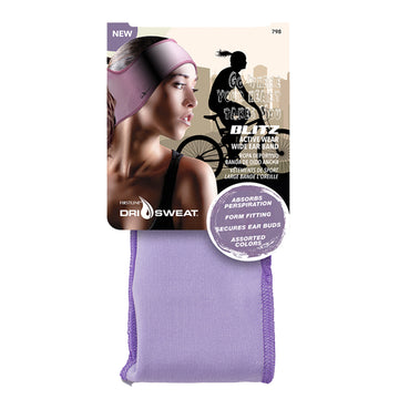 Purple Dri Sweat® Blitz Headband in packaging