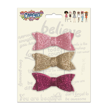 Camryn's BFF® Hair Bow Clips 3-Pack in packaging