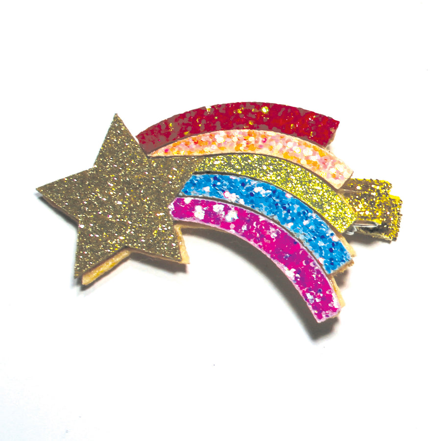Camryn's BFF Glitter Rainbow Hair Clip