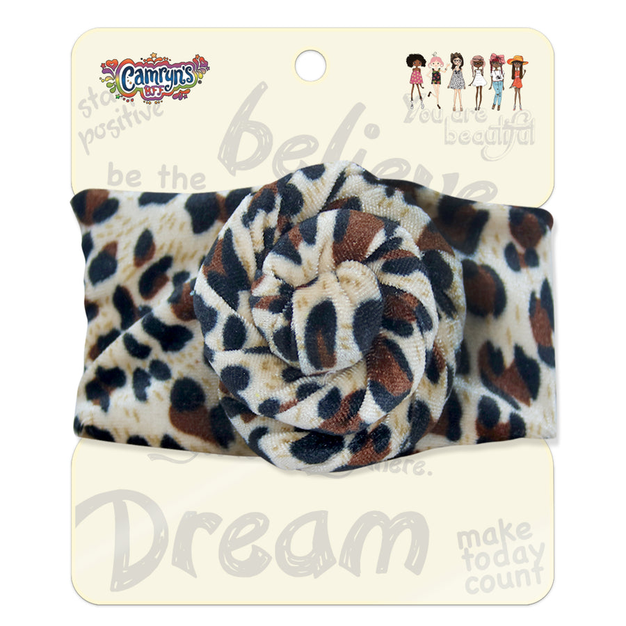 Camryn's BFF leopard print Top Knot Headband