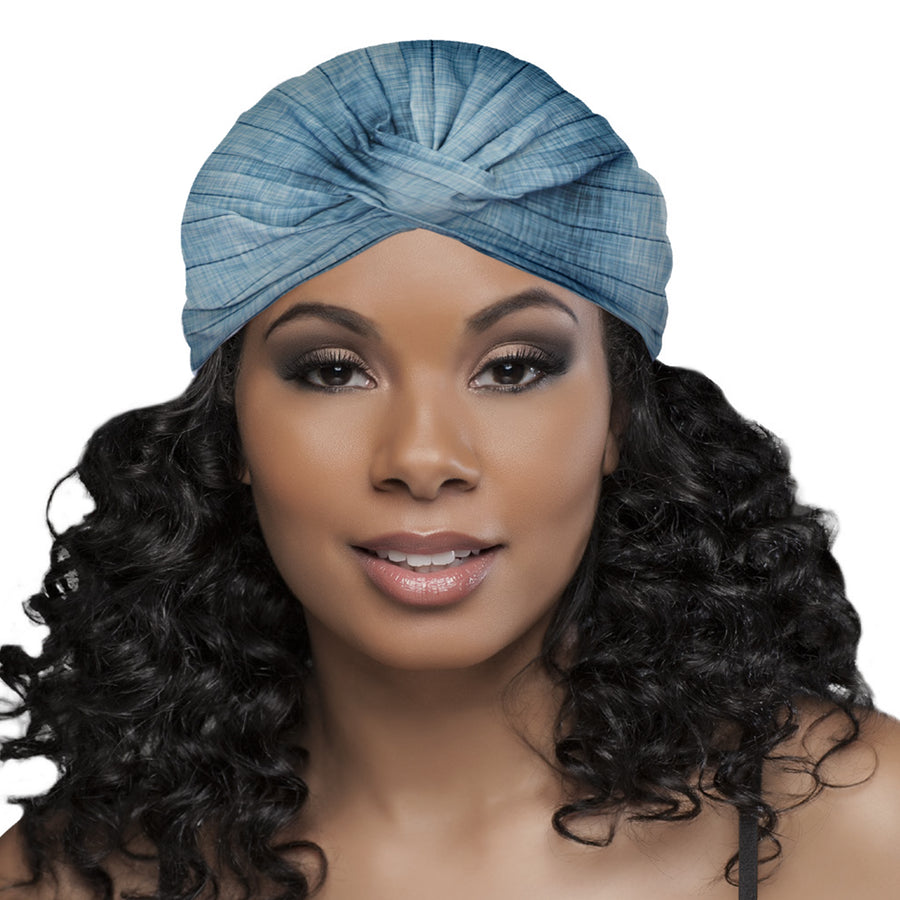 Evolve® Silky Turban, Denim 6027
