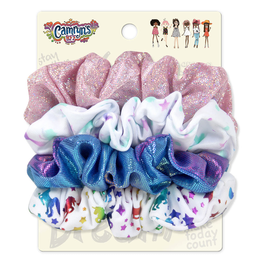 Camryn's BFF metallic Scrunchies 4-Pack