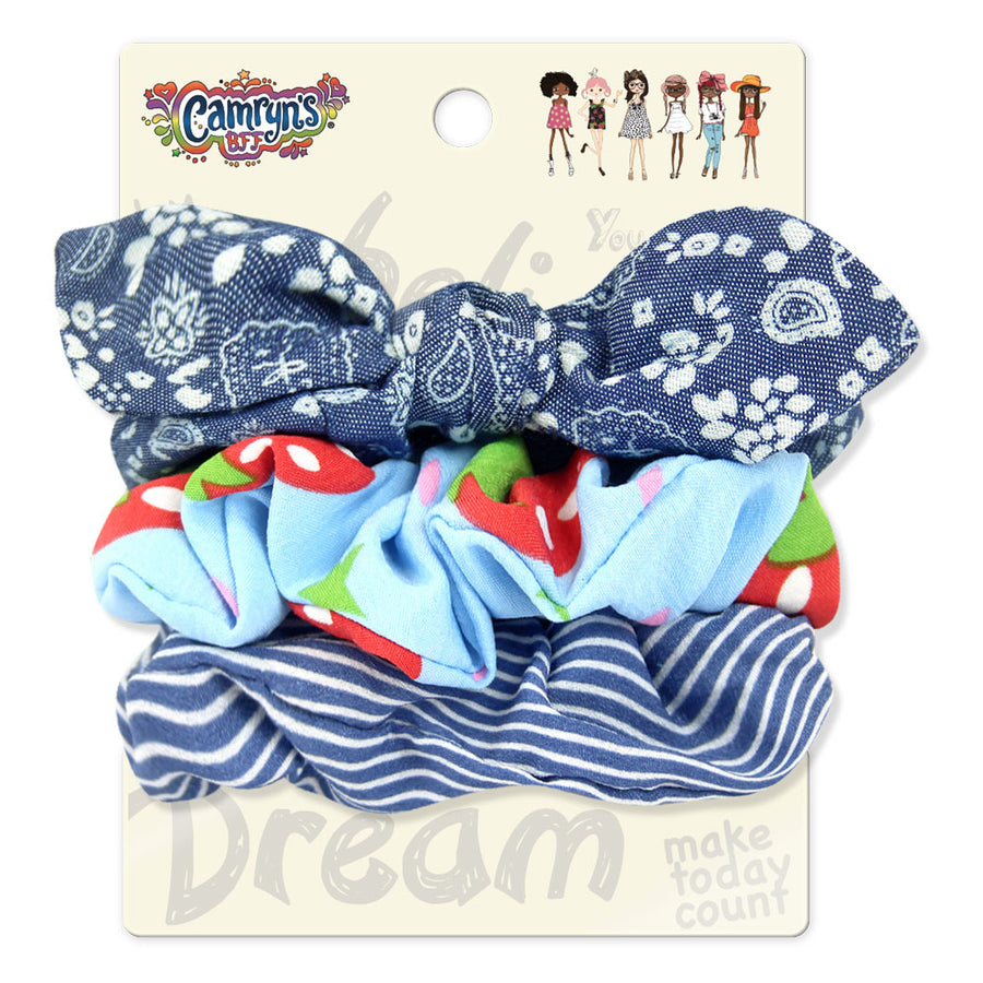 Camryn's BFF denim Scrunchies 3-Pack 