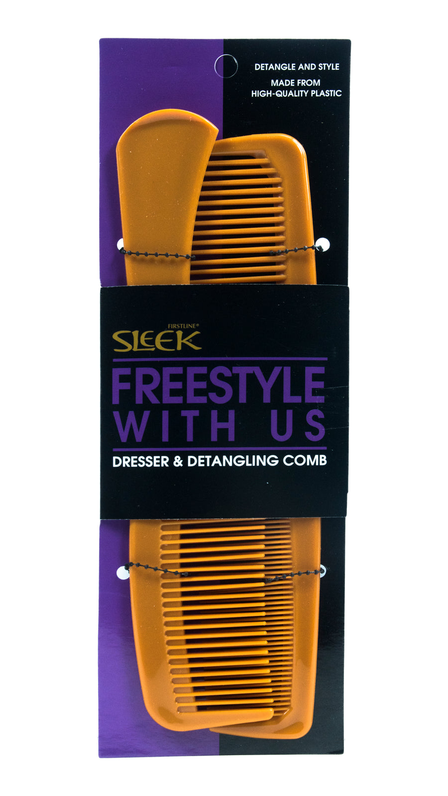 Sleek® Dresser & Detangling Comb 2-Pack in brand packaging 